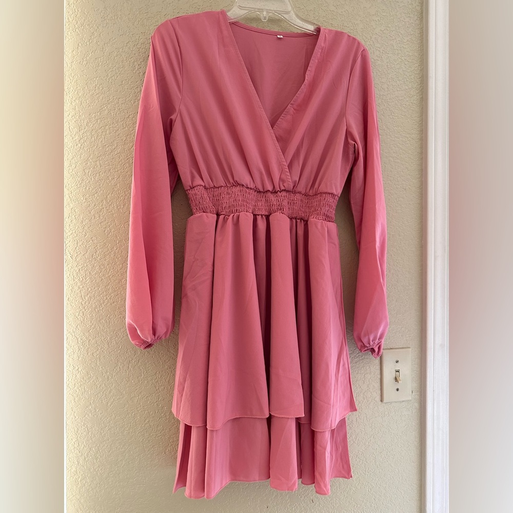 Women’s pink long sleeve dress
